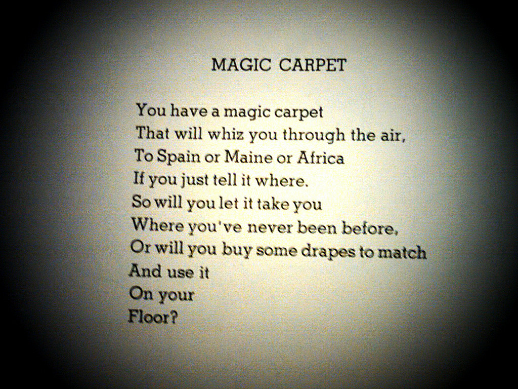 Magic Carpet Poem