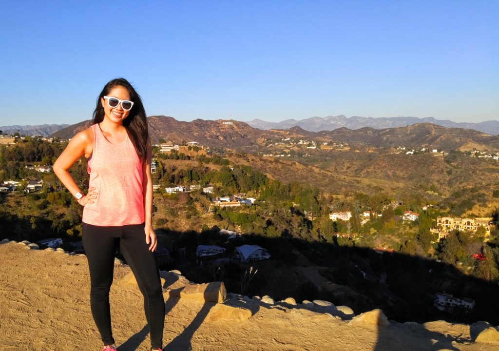 Runyon Canyon Trail View with Hollywood Sign