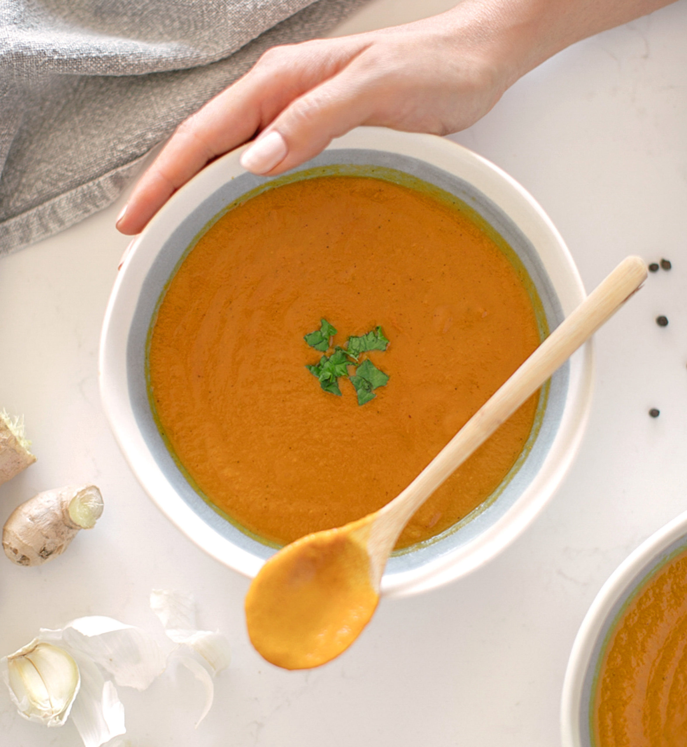 Carrot ginger turmeric immune boosting soup recipe | #TheDimpleLife #ImmuneBoosting #WinterSoup