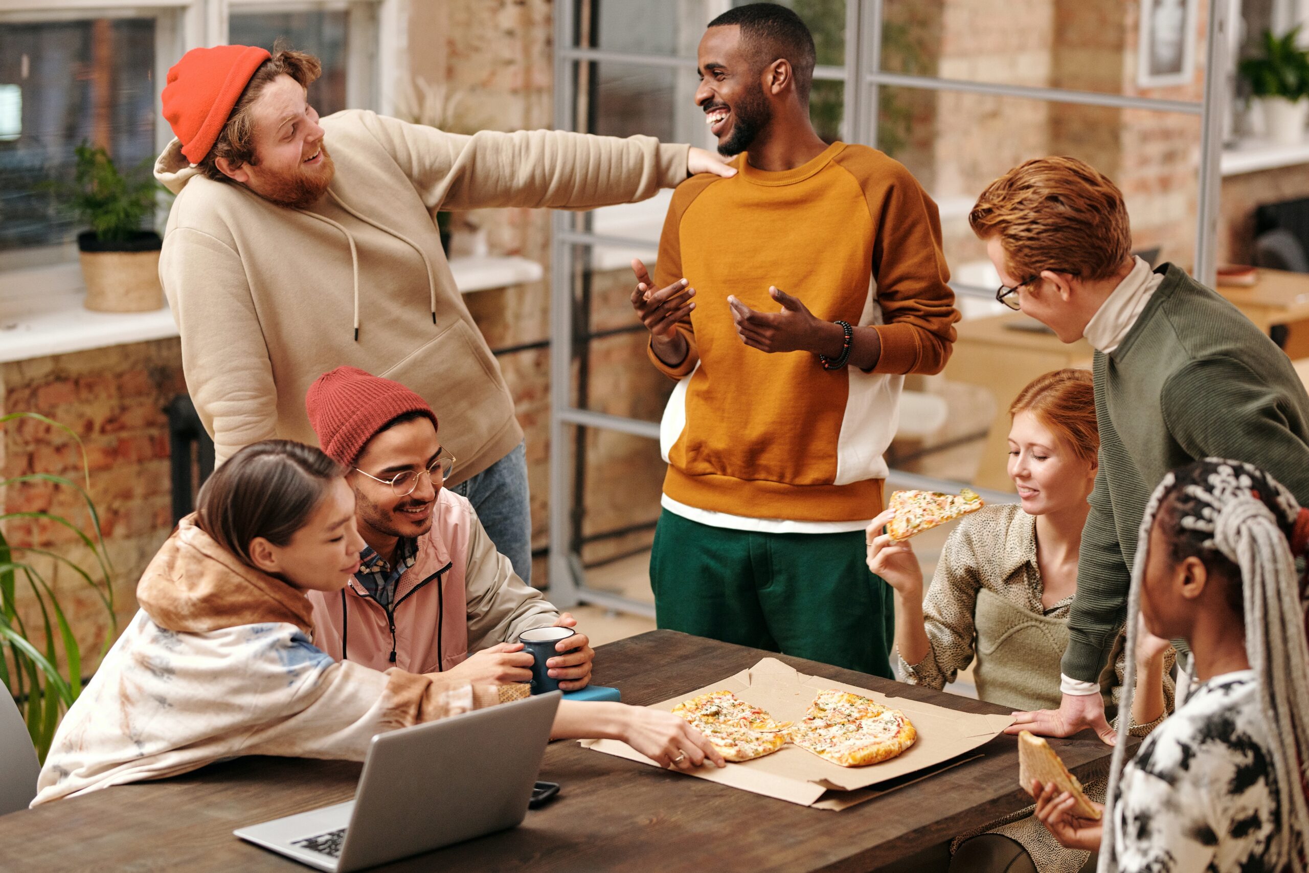 Group of people smiling and laughing