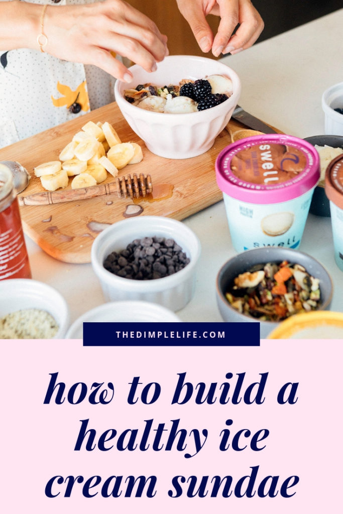 Provide healthy options for your next homemade ice cream sundae bar. | #thedimplelife #icecream #healthyliving