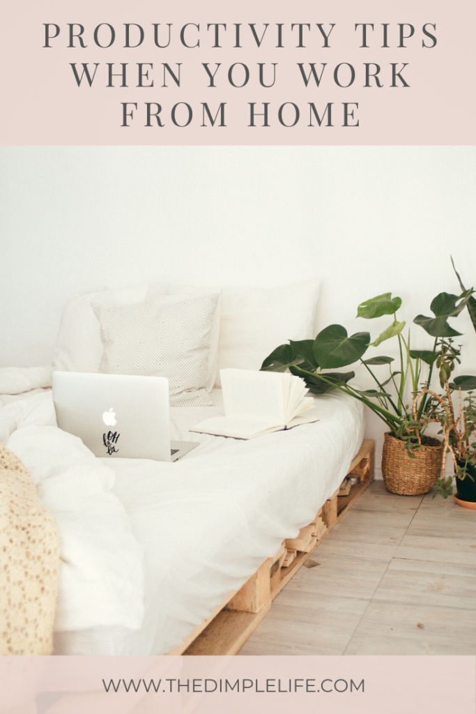 When you don't go into an office for work, you need productivity tips when you work from home. Here is a round-up of my favorite ways I remain productive throughout the day. #TheDimpleLife #Entrepreneur #WorkFromHome