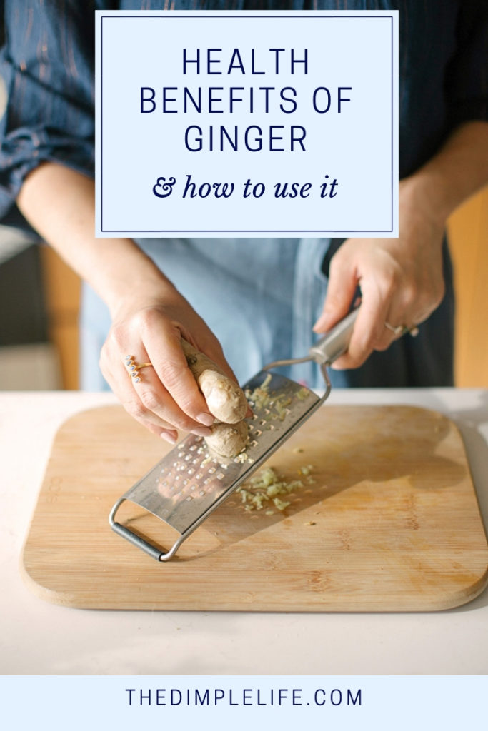 How to use ginger to boost your health | Ginger is one of the OG superfoods, and it’s a really easy one to add to your diet! In this post, I’ll tell you all about the top health benefits of ginger and share some easy ways to use ginger on the daily. | The Dimple Life #thedimplelife #ginger #healthbenefitsofginger #healthtips #healthyeating #nutritiontips #superfood #wellness #prevention #healthyliving