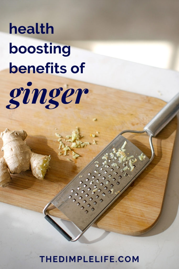 How to use ginger to boost your health | Ginger is one of the OG superfoods, and it’s a really easy one to add to your diet! In this post, I’ll tell you all about the top health benefits of ginger and share some easy ways to use ginger on the daily. | The Dimple Life #thedimplelife #ginger #healthbenefitsofginger #healthtips #healthyeating #nutritiontips #superfood #wellness #prevention #healthyliving