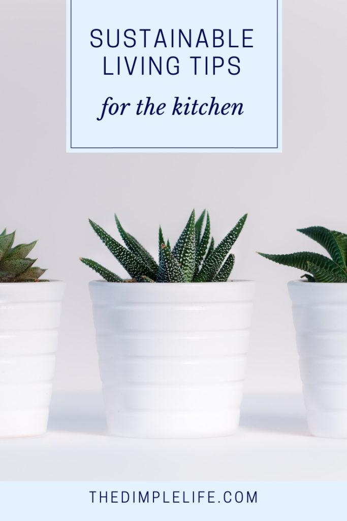 Sustainable living tips for the kitchen | If you’re trying to live a more eco-friendly lifestyle, the kitchen is a great place to start! In this post, I’m sharing my favorite tips, products, and ideas for maintaining a sustainable lifestyle in the kitchen. | The Dimple Life #thedimplelife #sustainableliving #sustainablelivingtips #ecofriendlyliving #ecofriendlytips