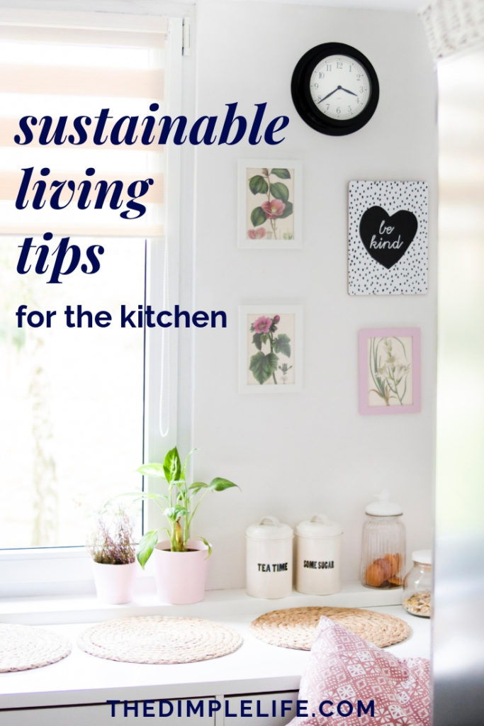Sustainable living tips for the kitchen | If you’re trying to live a more eco-friendly lifestyle, the kitchen is a great place to start! In this post, I’m sharing my favorite tips, products, and ideas for maintaining a sustainable lifestyle in the kitchen. | The Dimple Life #thedimplelife #sustainableliving #sustainablelivingtips #ecofriendlyliving #ecofriendlytips