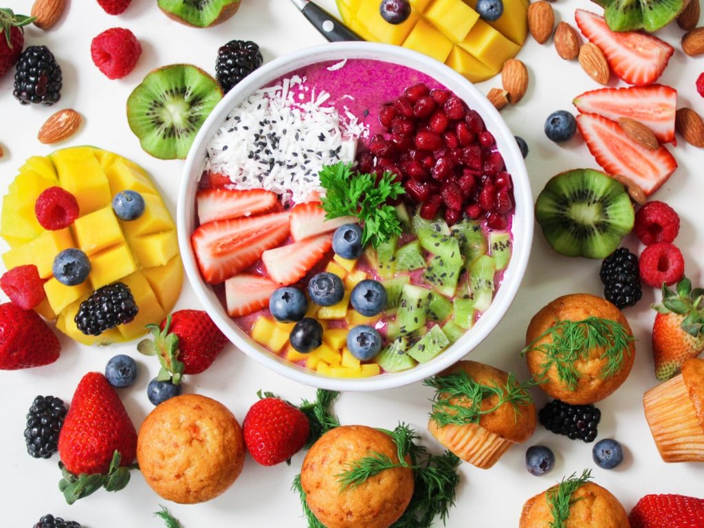 Assorted Berries In White Ceramic Bowl