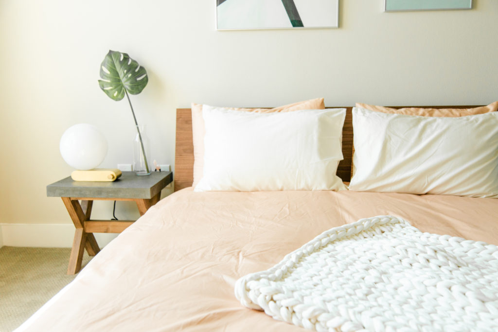 How to create a calm, zen bedroom environment. #CalmBedroomIdeas #CalmBedroomColors #TheDimpleLife